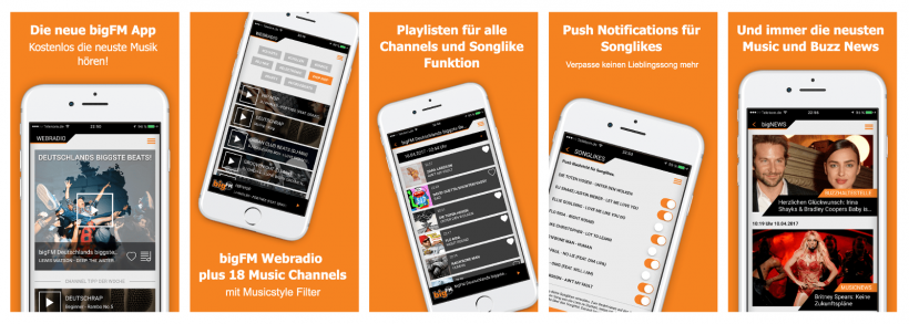 Die bigFM App Die bigFM App