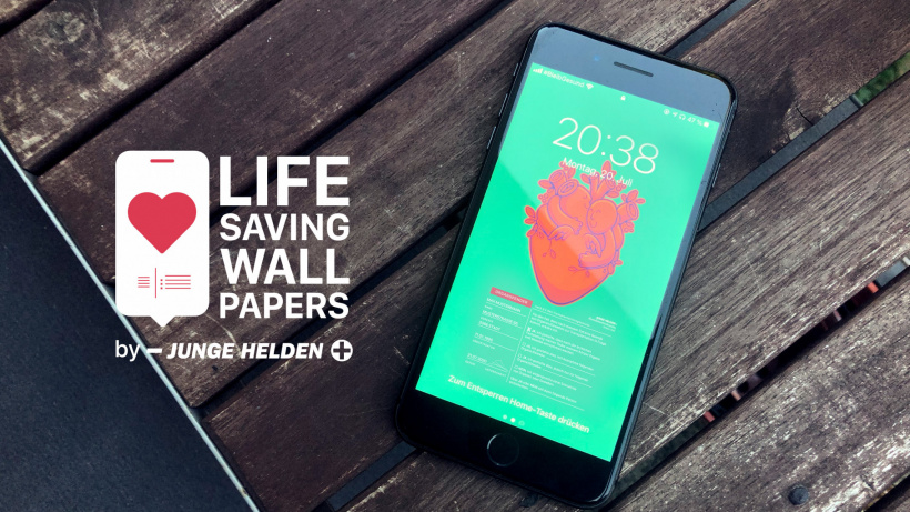 Wallpaper Die Idee der jungen Helden? Den Organspendeausweis als Wallpaper aufs Smartphone legen