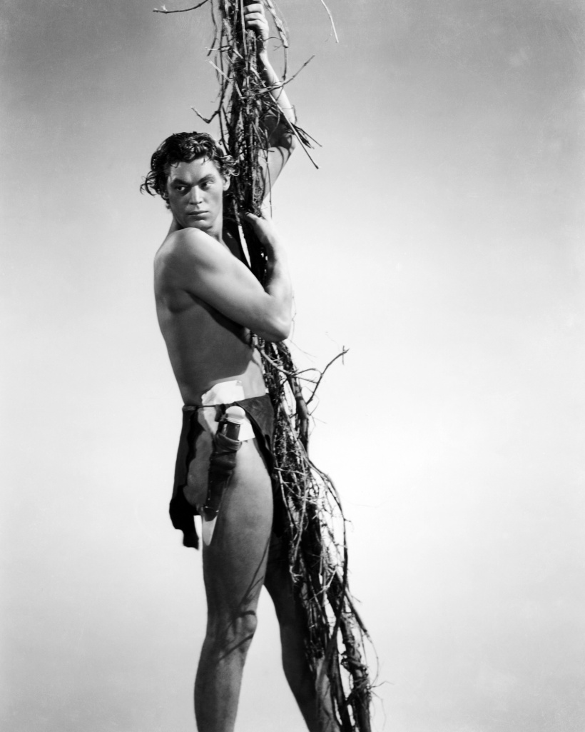 Der fünffache Olympiasieger Johnny Weißmüller in seiner Rolle als Tarzan Der fünffache Olympiasieger Johnny Weißmüller in seiner Rolle als Tarzan