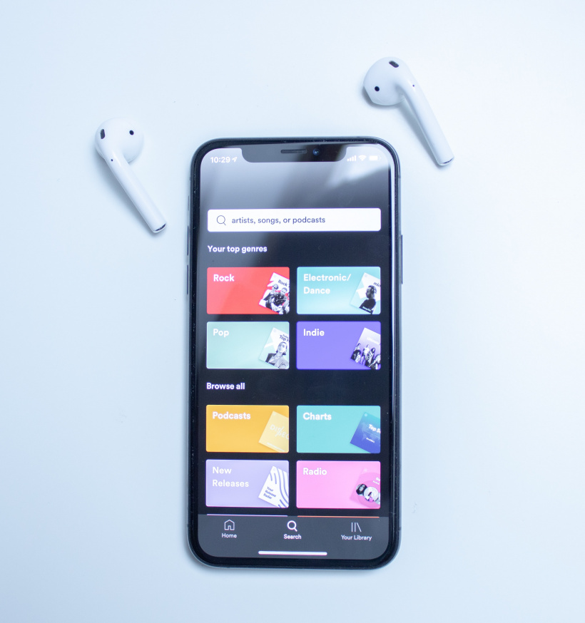 Spotify Streaming App auf dem Smartphone Spotify Streaming App auf dem Smartphone